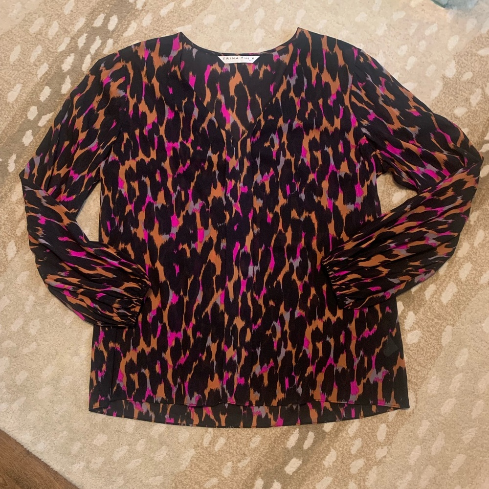 Trina Turk leopard blouse